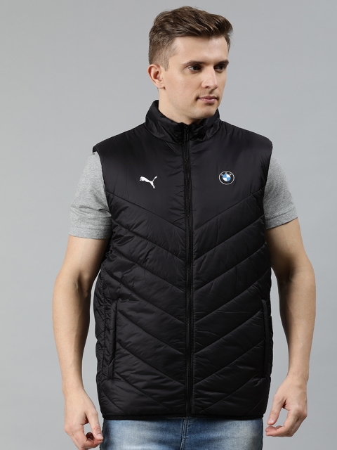 

PUMA Motorsport Men Black Solid BMW MMS MCS WARM CELL Padded Vest Jacket