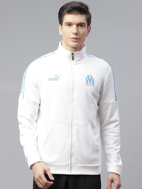 

Puma Men White Olympique de Marseille ftblCULTURE Printed Football Track Jacket