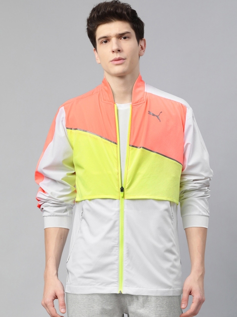 puma yellow running jacket