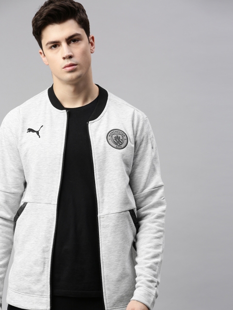 

Puma Men Grey Melange Solid MCFC Casuals Sporty Jacket