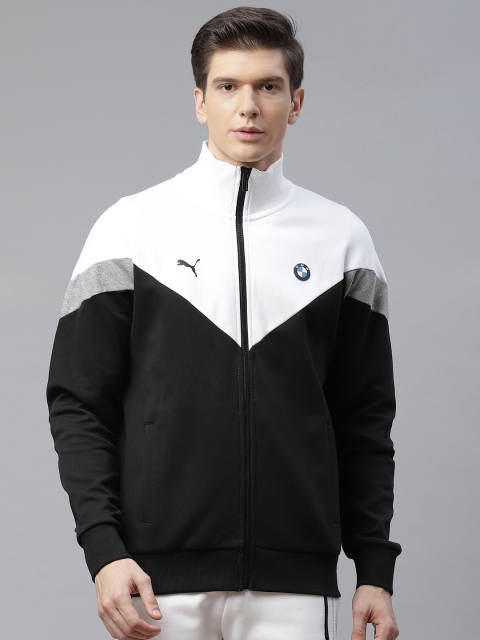 

PUMA Motorsport Men Black & White BMW MMS MCS Colourblocked Sweat Jacket