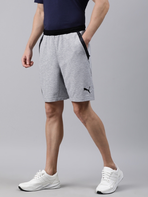 

Puma Men Grey Melange Solid Regular Fit MCFC Sports Shorts with Printed Detail