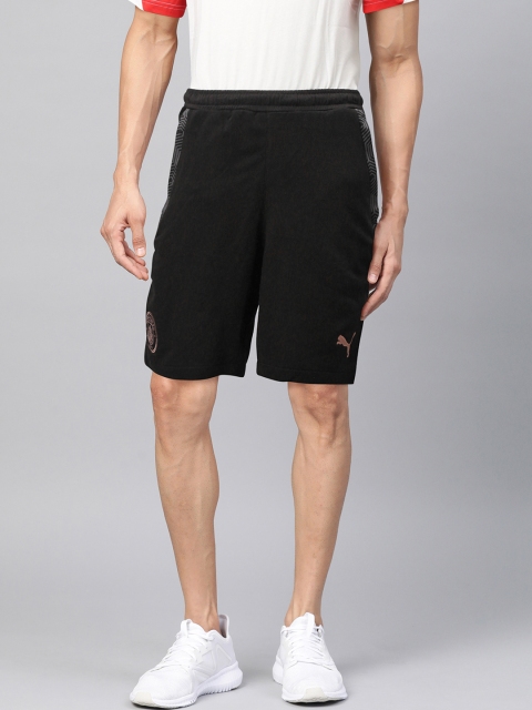 

Puma Men Black MCFC Solid Regular Fit Football Shorts