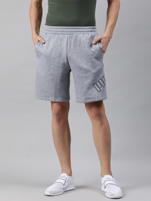 

Puma Men Grey Melange Solid Regular Fit BIG LOGO Sports Shorts