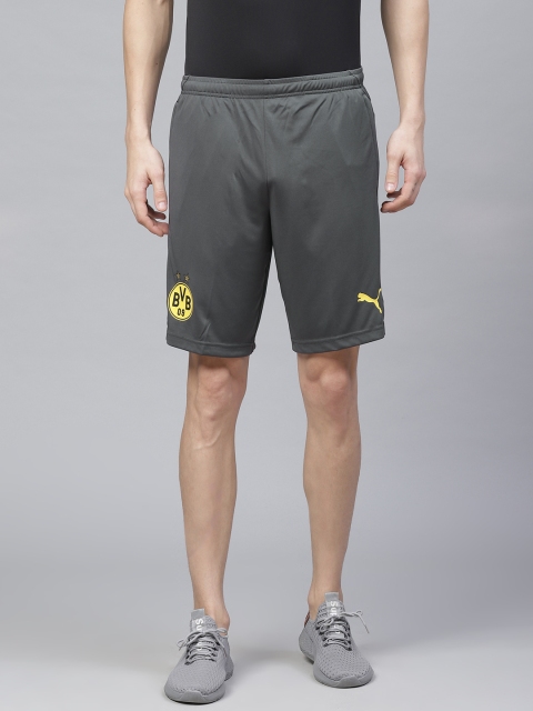 

Puma Men Charcoal Grey Borussia Dortmund Zipper Pockets Training Shorts