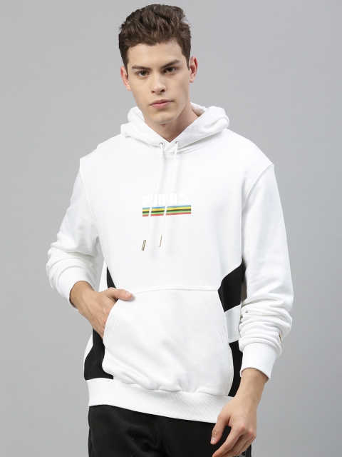 

Puma Men White & Black Colourblocked TFS Unity Hooded Sweatshirt