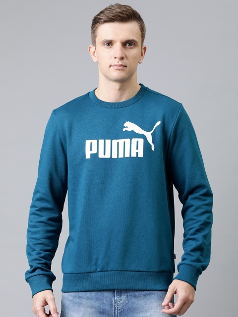

Puma Men Blue Printed ESS Logo Crew TR big logo Sweatshirt