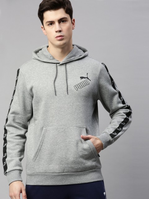 

Puma Men Grey Printed AMPLIFIEDHooded Sweatshirt