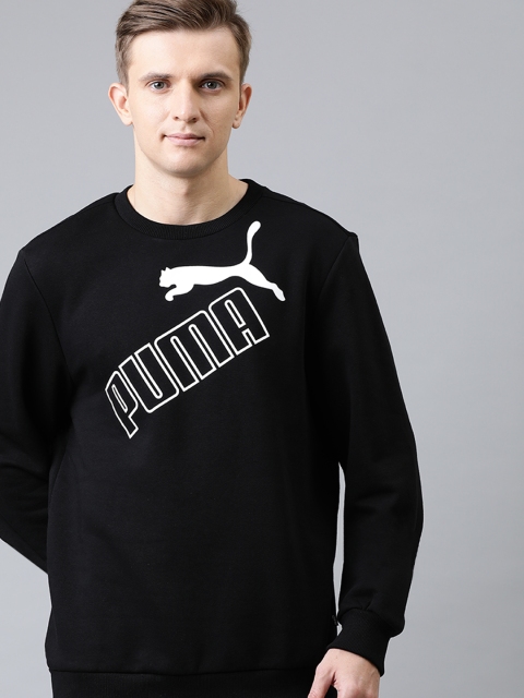 

Puma Men Black BIG LOGO Printed Sweatshirt