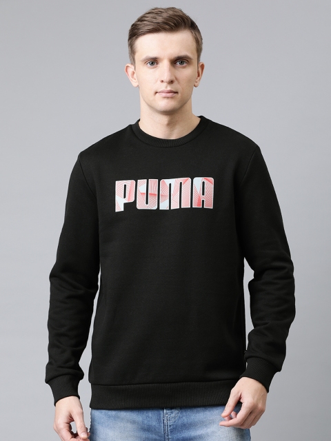 

Puma Men Black Printed Slim Fit Ms Crew 1 Sweatshirt