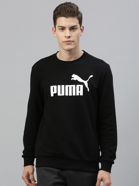 

Puma Men Black Printed ESS Crew TR Sweatshirt