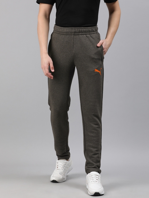 

Puma Men Charcoal Grey Solid Straight Fit Knitted Track Pants