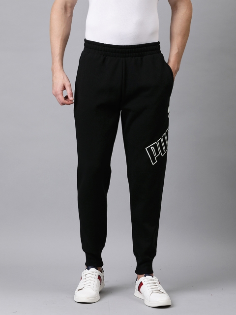 

Puma Men Black BIG LOGO Printed Regular Fit Joggers