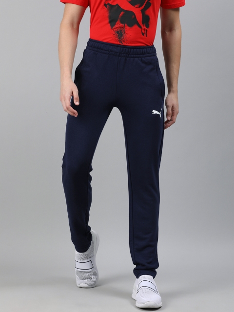 

Puma Men Navy Blue Solid Regular Fit Knitted OP 10 Track Pants with Printed Detail