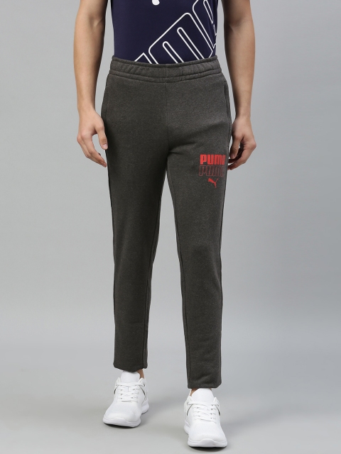

Puma Men Charcoal Grey Solid Knitted Track Pants