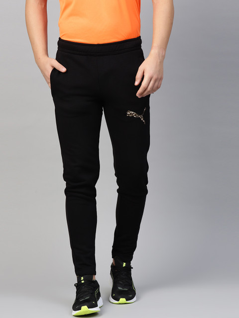 

Puma Men Black Knitted OP 15 Solid Slim Fit Track Pants