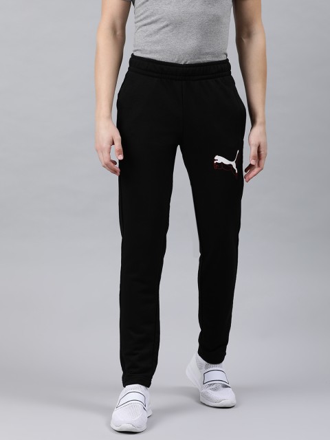 

Puma Men Black Solid Slim Fit Knitted Track Pants