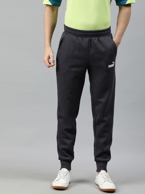 

Puma Men Charcoal Grey Solid Straight Fit ESS Logo Pants FL cl Joggers