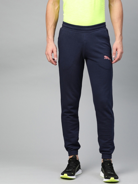 

Puma Men Navy Blue Solid Slim Fit Knitted Pants CL 3 Joggers