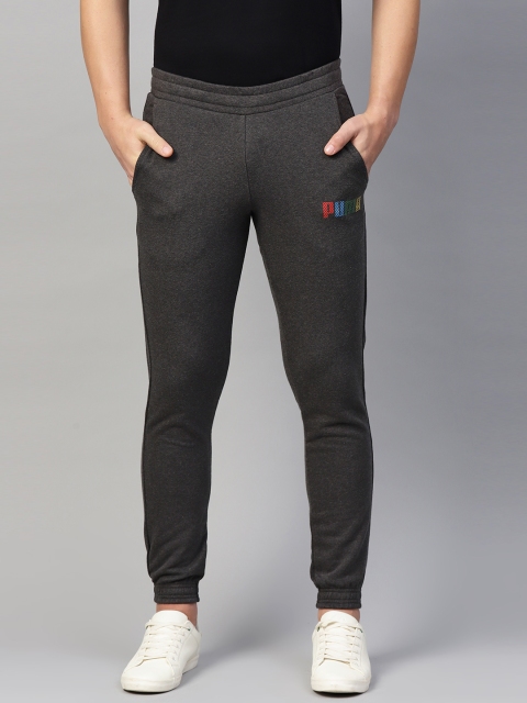 

Puma Men Charcoal Grey Knitted CL 2 Solid Joggers