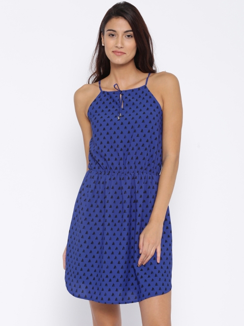 

Allen Solly Woman Blue Printed Fit & Flare Dress