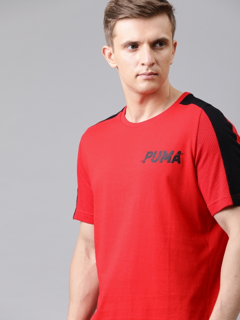 

Puma Men Red Printed MODERN SPORTS dryCELL Round Neck T-shirt