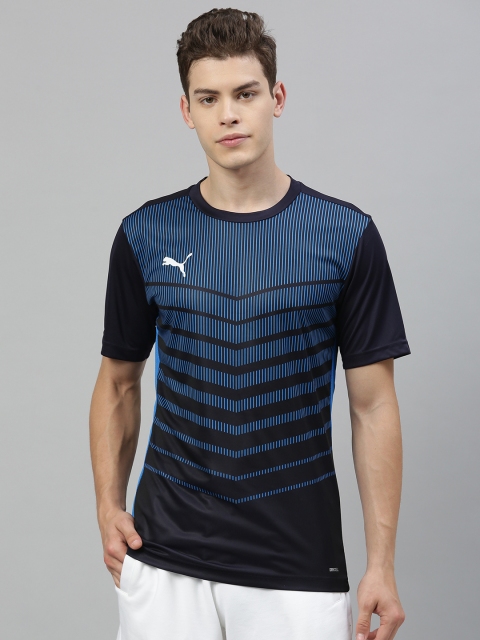 

Puma Men Navy Blue Printed Round Neck Football PLAY Graphic T-shirt