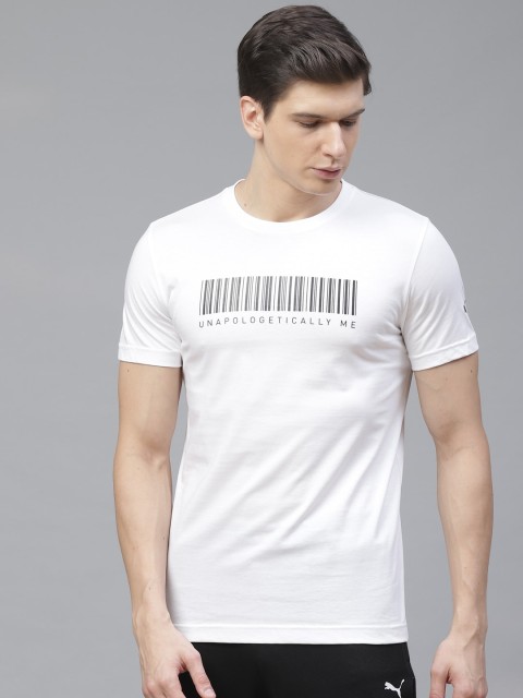 

one8 x PUMA White & Black Virat Kohli Ms Graphic Printed T-shirt