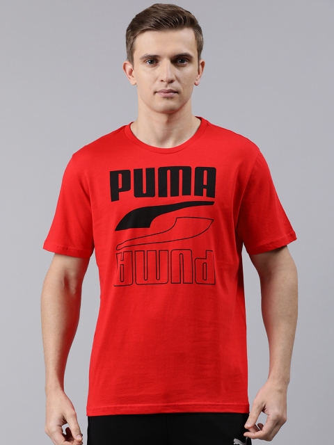 

Puma Men Red Printed Round Neck Rebel Pure Cotton T-shirt