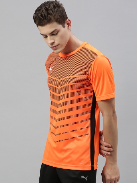 

Puma Men Orange Printed Round Neck T-shirt