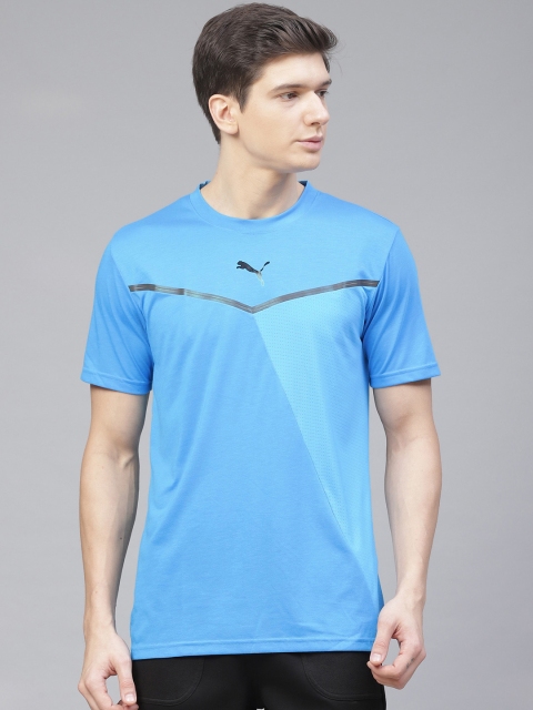 

Puma Men Blue Train Thermo R+ BND Short Sleeve T-Shirt