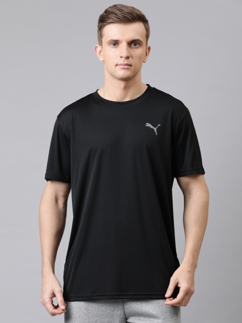 

Puma Men Black Solid Round Neck T-shirt