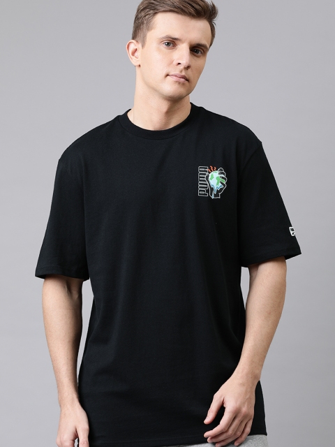 

Puma Men Black Printed Round Neck T-shirt