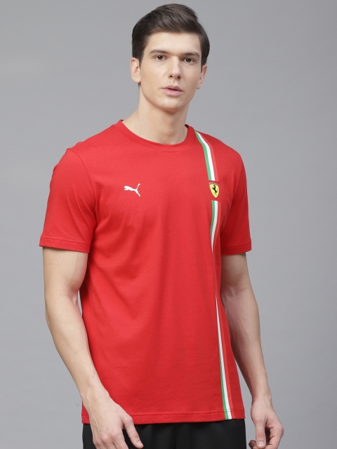 

Puma Men Red Scuderia Ferrari Race Graphic Solid T-Shirt