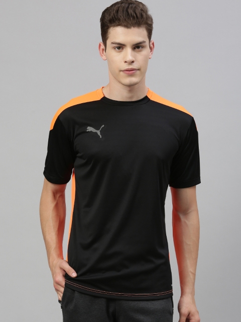 

Puma Men Black Colourblocked Round Neck T-shirt