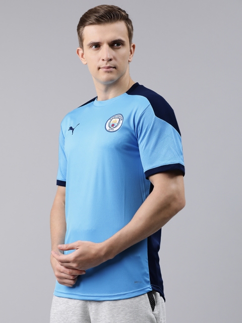 

Puma Men Blue Slim Fit Solid DryCell Round Neck MCFC Training Jersey T-shirt