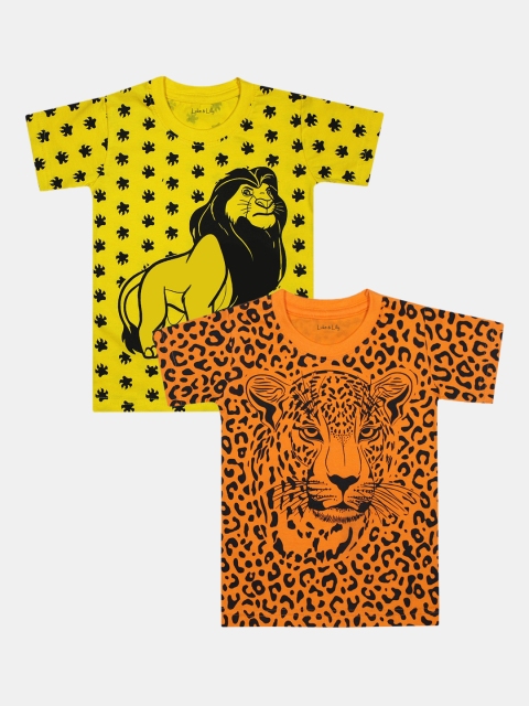 

Luke & Lilly Boys Yellow Printed Round Neck T-shirt