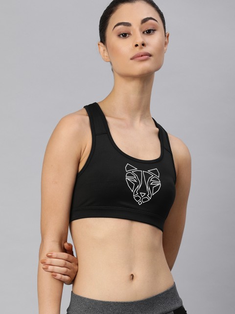 

Puma Black Printed Non-Wired Non Padded Sports Bra