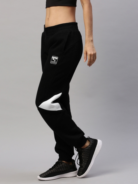 

Puma Women Black Printed Regular Fit Rebel Joggers