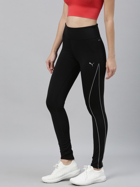 

Puma Women Black Printed DryCELL Knitted High Rise 7 8 Running Tights
