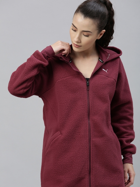 

Puma Women Maroon Solid WarmCELL Studio Sherpa Sporty Jacket