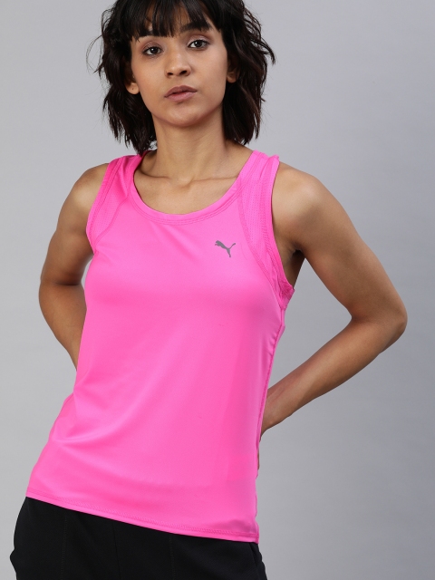 

Puma Women Pink Solid dryCELL Favorite Racerback Tank Running & Training Top
