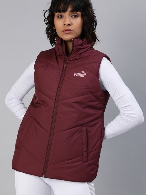 

Puma Women Maroon Solid ESS Padded Jacket