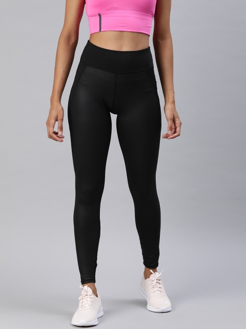 

Puma Women Black Solid Studio Lace High Rise dryCELL Semi Sheer Running & Training Tights