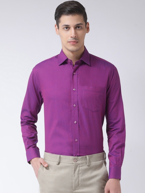 

COBB Men Purple Regular Fit Solid Formal Shirt
