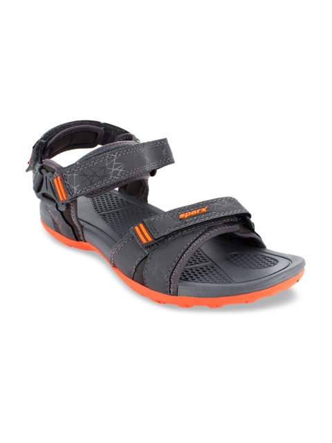 

Sparx Men Grey & Orange Sports Sandals