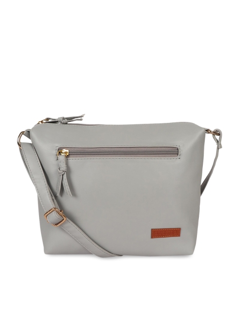 

Lychee bags Grey Solid Sling Bag