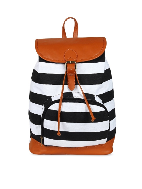 

Lychee bags Women Black & White Striped Backpack