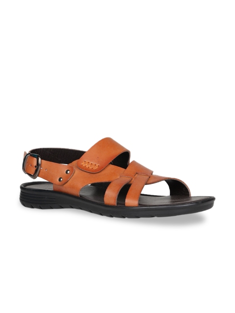 

Regal Men Tan Brown Solid Leather Comfort Sandals