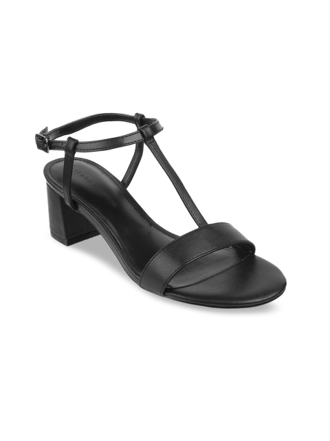 

LEMON & PEPPER Women Black Solid Block Heels